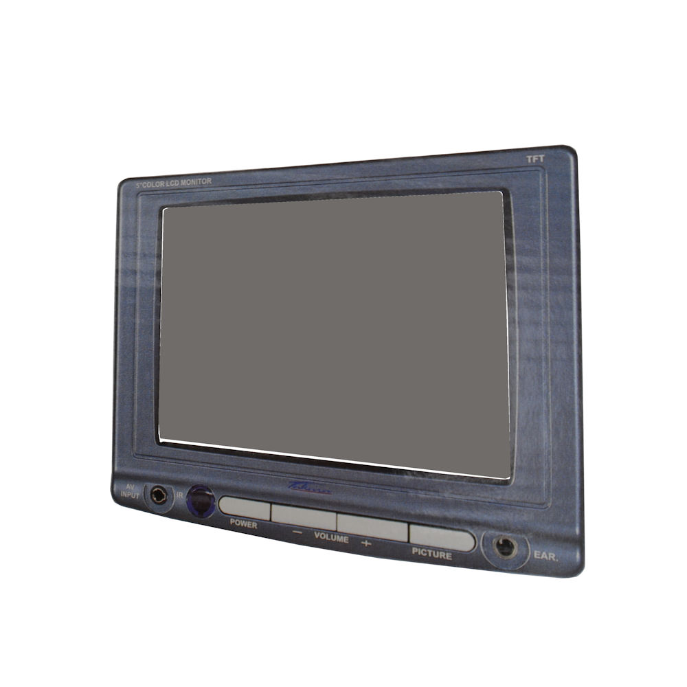Sistem video CD/DVD player Takara, Video player mobil cu monitor de 5" si cu suport, compatibil cu format CD, DVD, MP3, AUDIO CD, CD-R, cu telecomanda si husa
