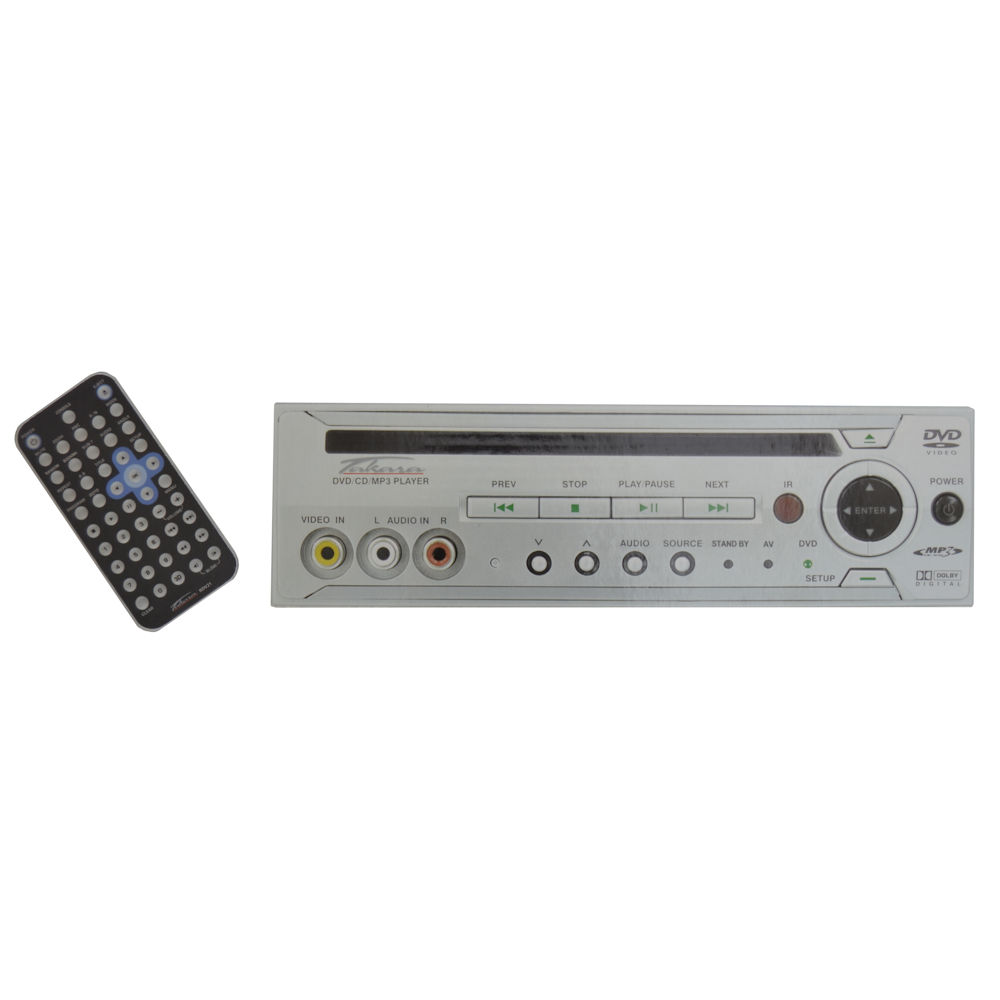 Sistem video CD/DVD player Takara, Video player mobil cu monitor de 5" si cu suport, compatibil cu format CD, DVD, MP3, AUDIO CD, CD-R, cu telecomanda si husa