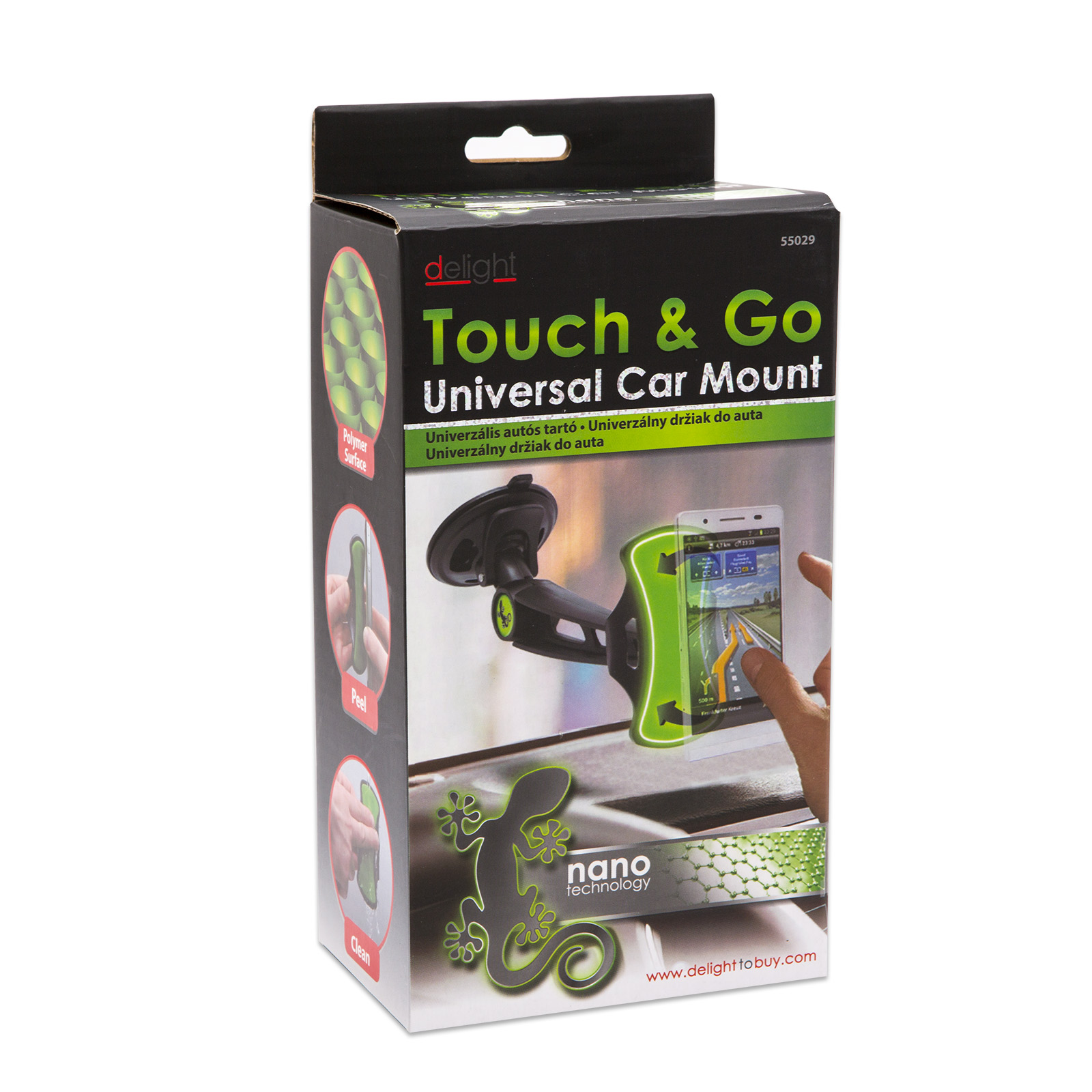 Suport telefon universal Touch Go, cu suprafata adeziva