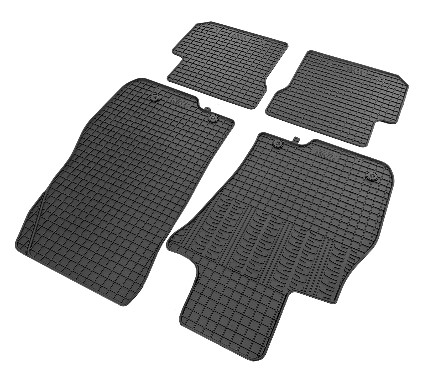 Set covorase auto din cauciuc Alfa Romeo Mito 2008-2018, Negre