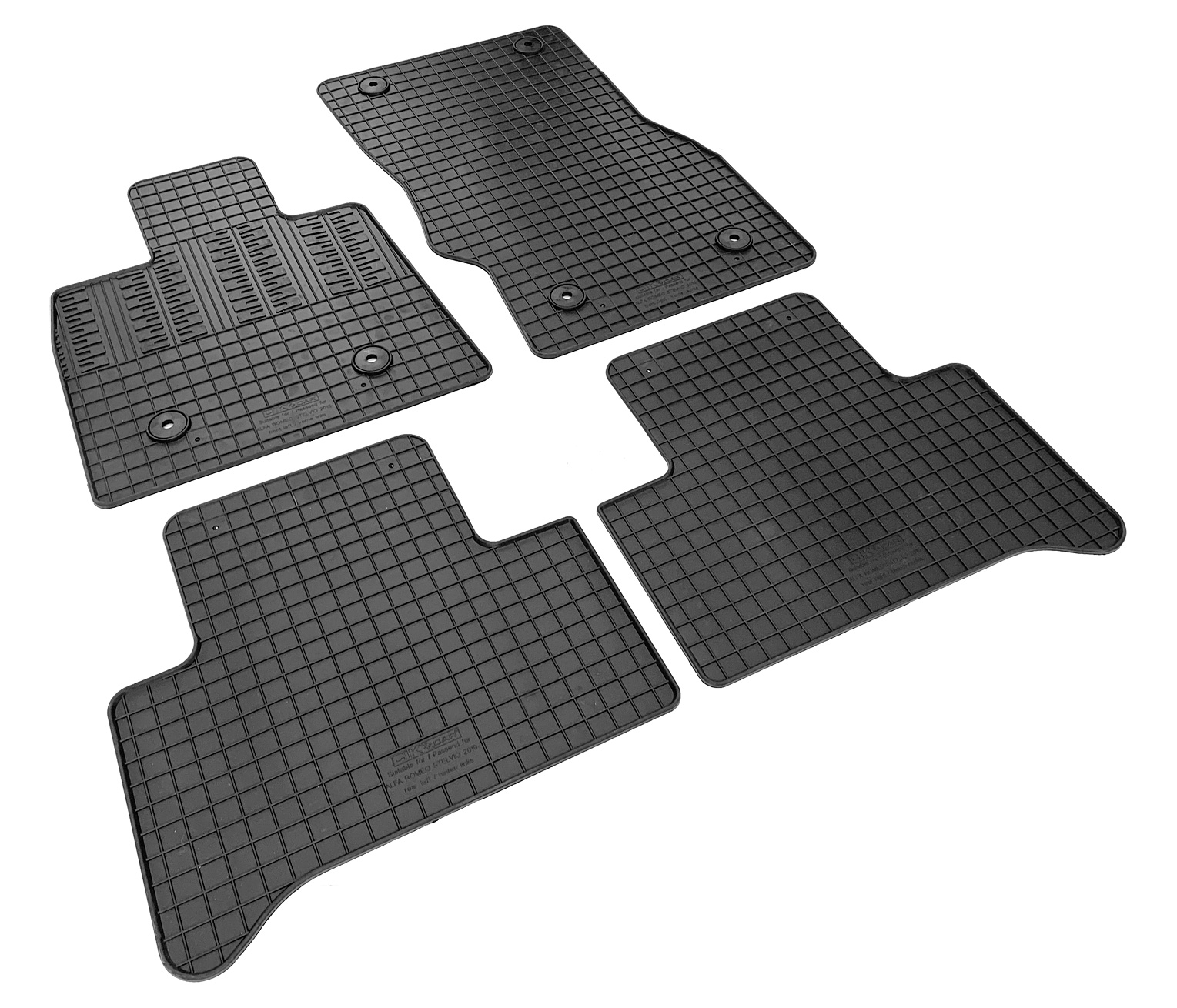Set covorase auto din cauciuc Alfa Romeo Stelvio 2017-, Negre