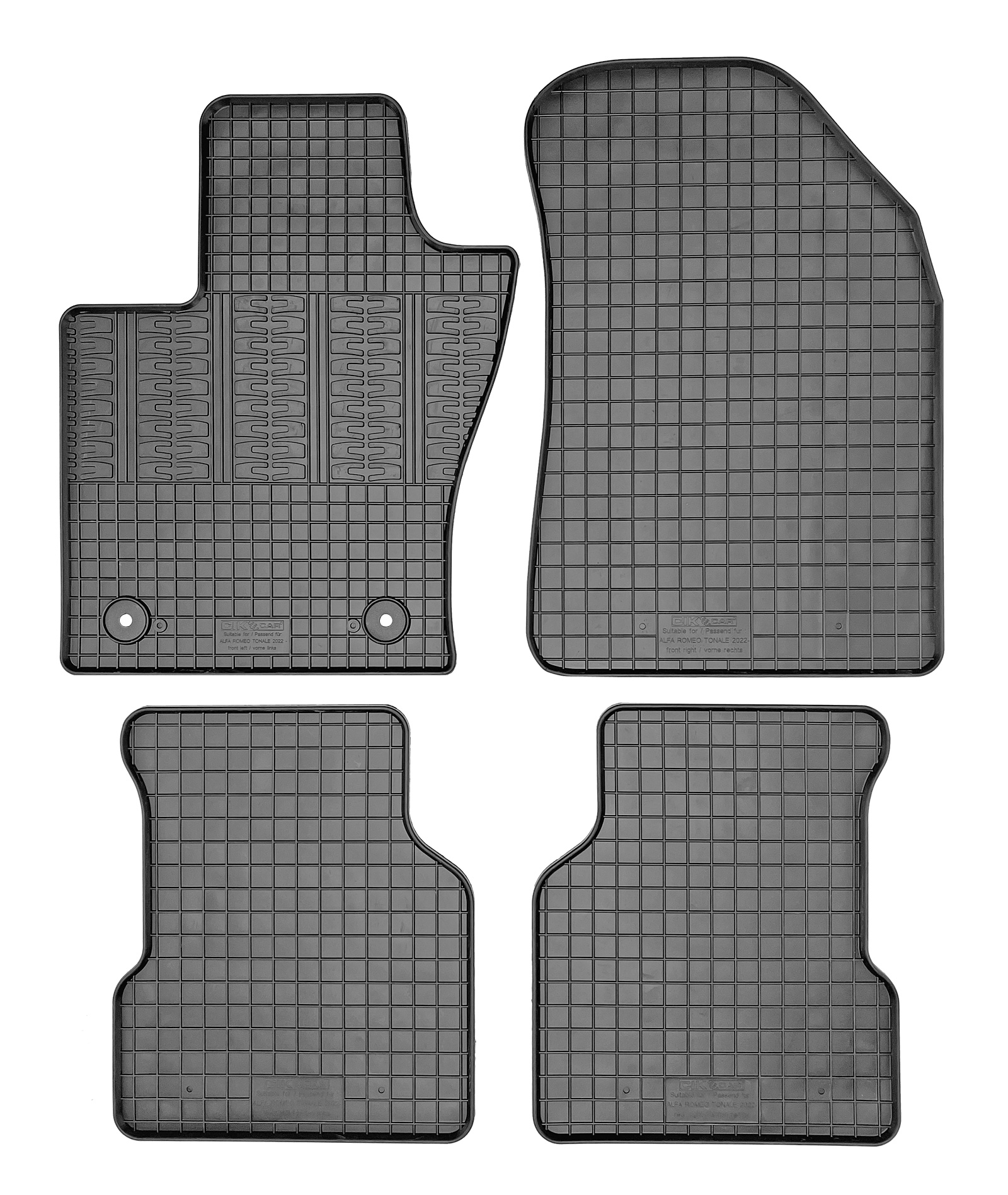 Set covorase auto din cauciuc Alfa Romeo Tonale 2022-, Negre