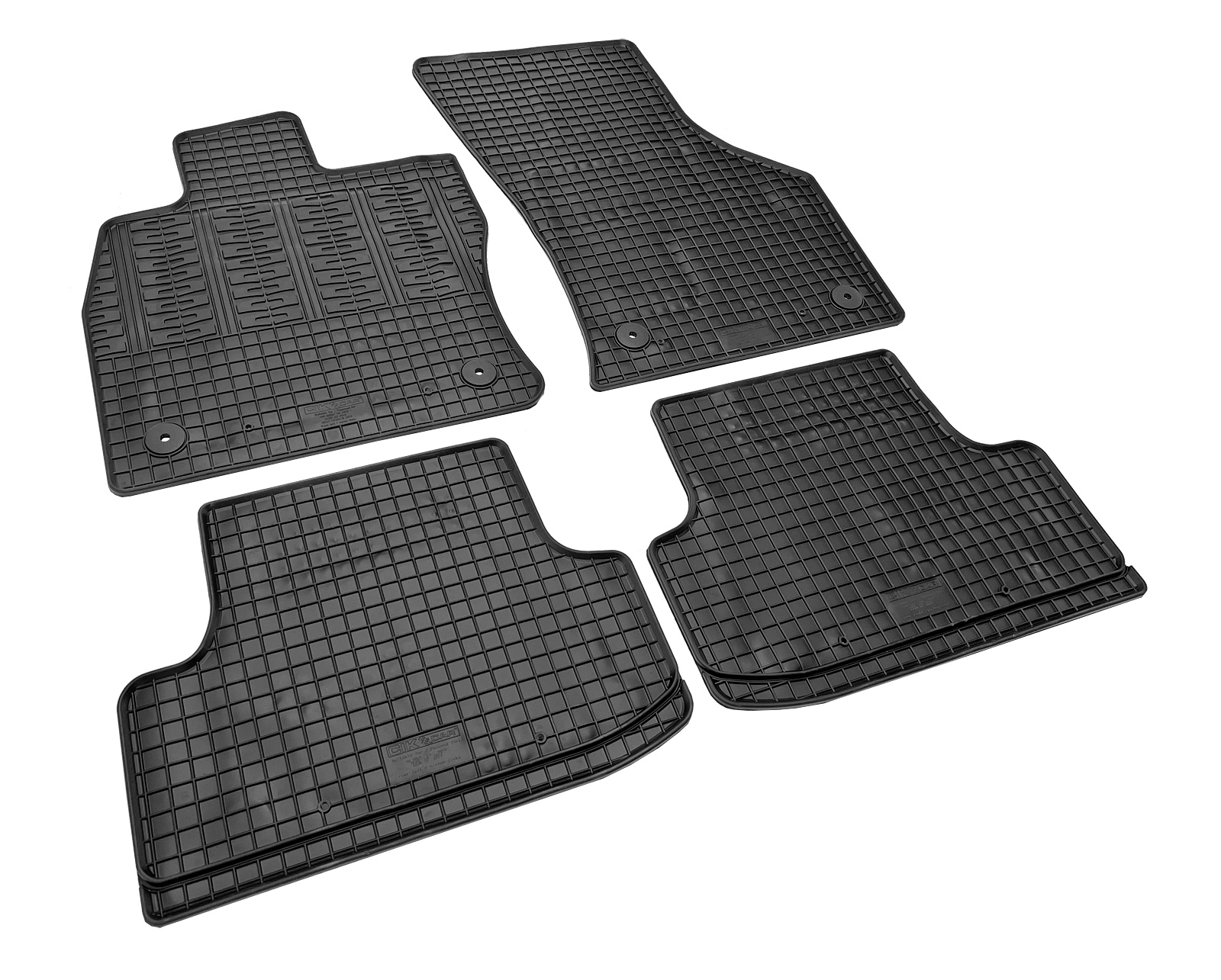 Set covorase auto din cauciuc Audi A3 3 Usi (8V) 2012-2020; Seat Leon 3 (5F) 2013-2020; VW Golf VI (5K) 2012-; negre