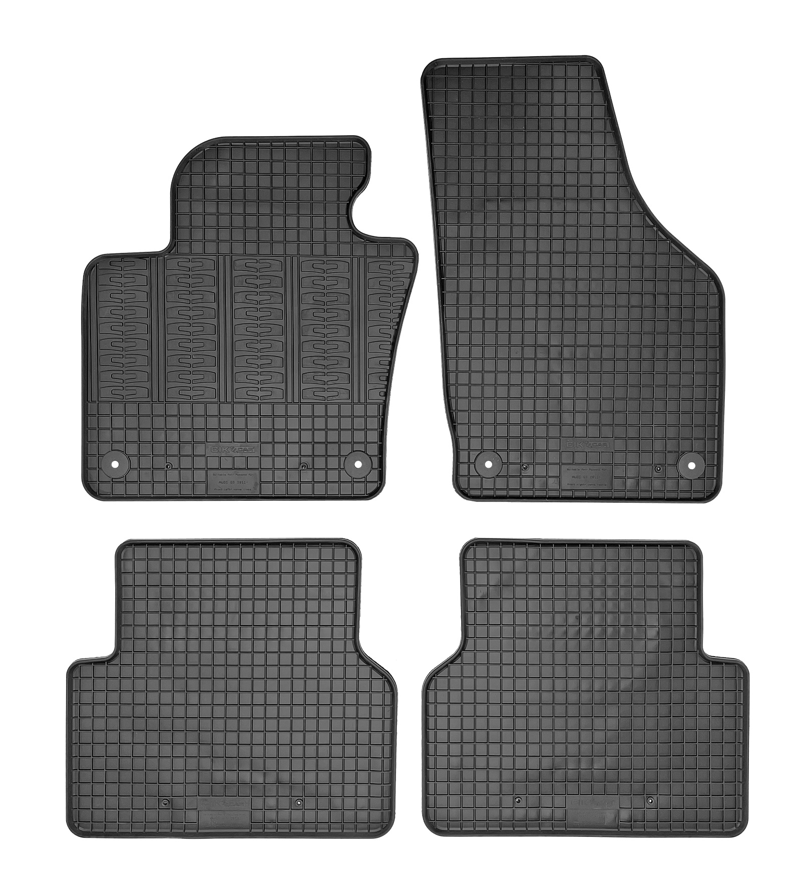 Set covorase auto din cauciuc Audi Q3 (8U) 2011-2018, Negre