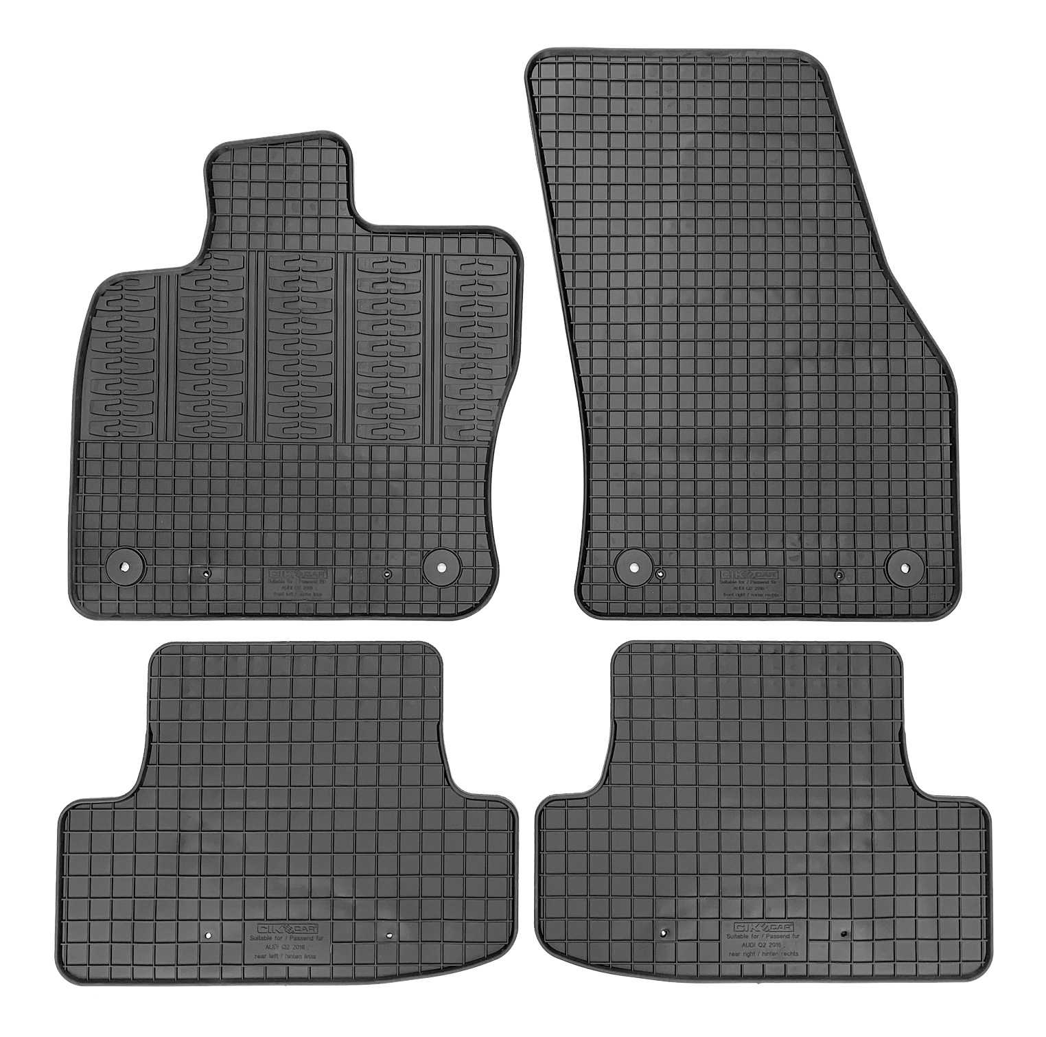 Set covorase auto din cauciuc Audi Q2 2017-, Negre