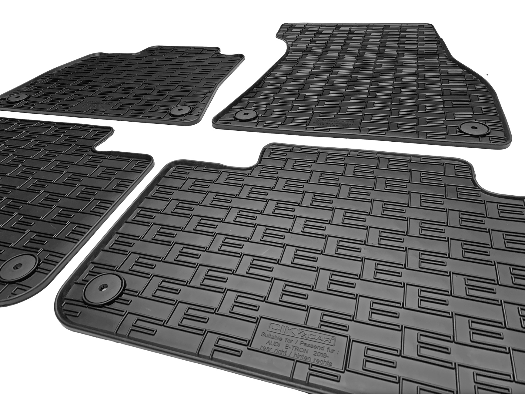 Set covorase auto din cauciuc Audi E-Tron 2019-; E-Tron Sportback 2020-, Negre