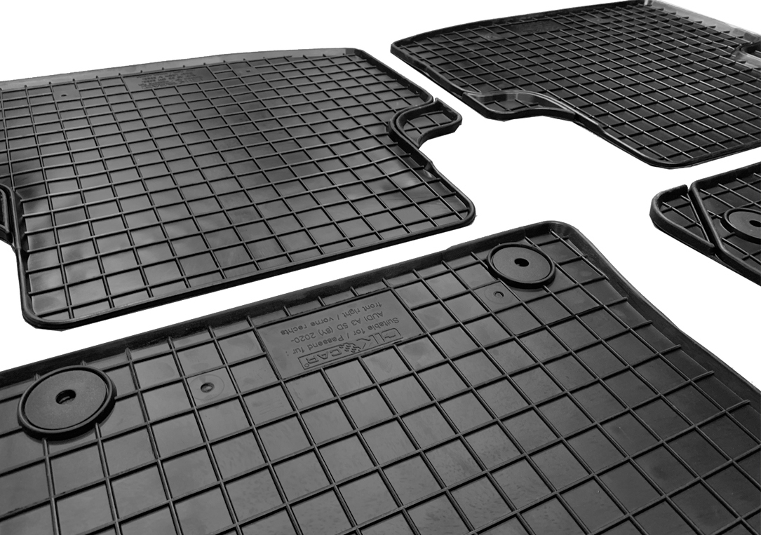 Set covorase auto din cauciuc Audi A3 4/5 Usi (8Y) 2020-, ETSI, Negre