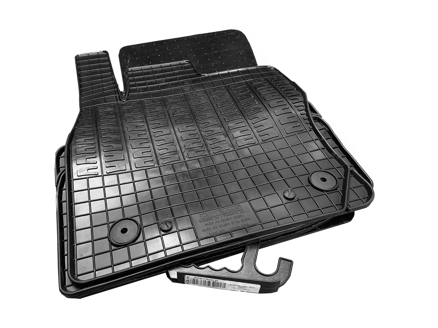 Set covorase auto din cauciuc Audi A3 4/5 Usi (8y) 2020-, Negre