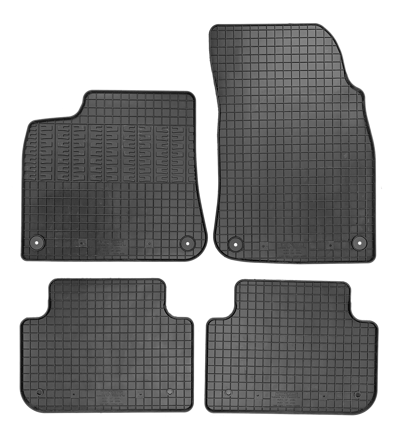 Set covorase auto din cauciuc Audi Q7 2 (4M) 2015-; Audi Q8 2 2018-, Negre