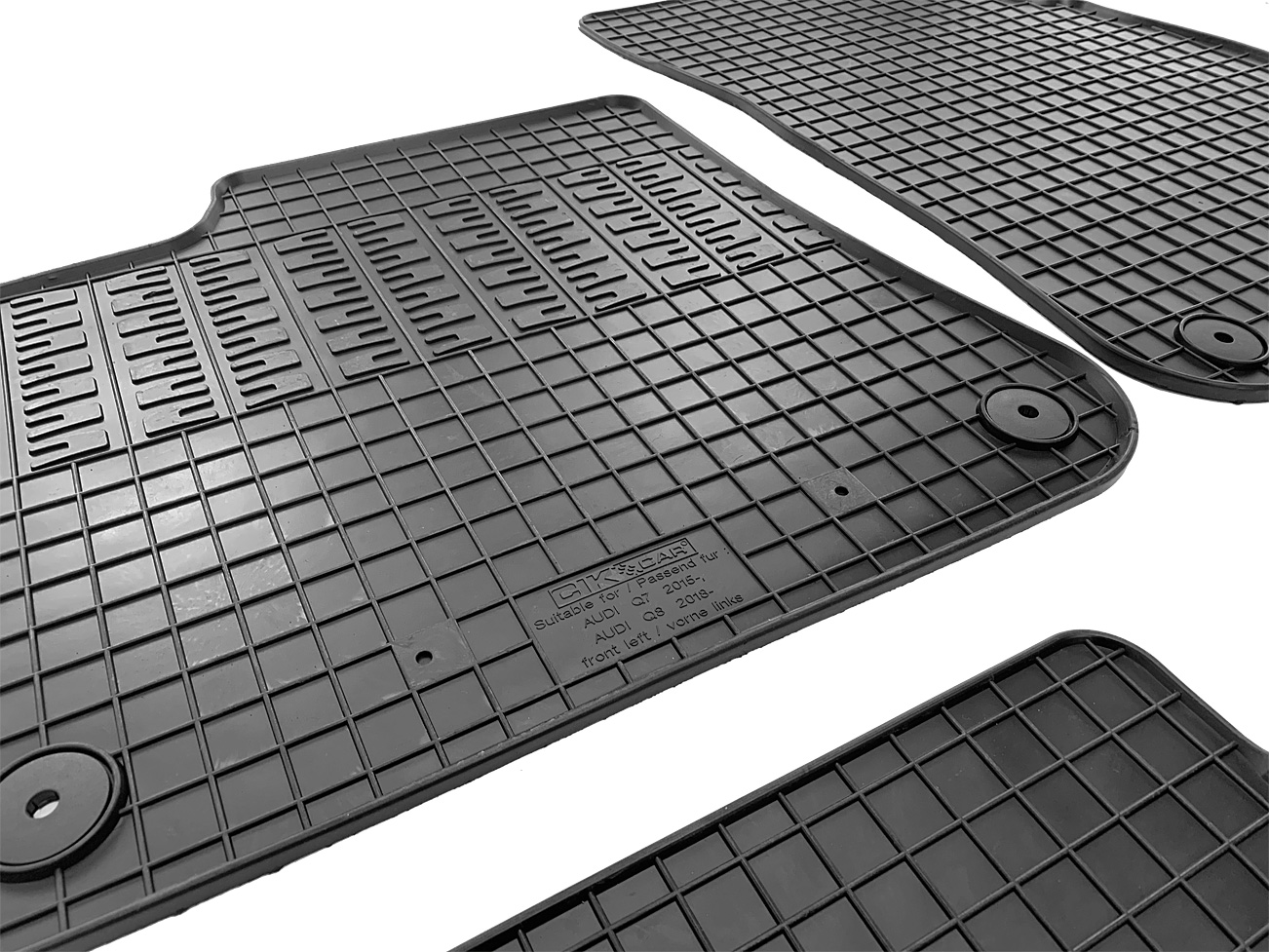 Set covorase auto din cauciuc Audi Q7 2 (4M) 2015-; Audi Q8 2 2018-, Negre