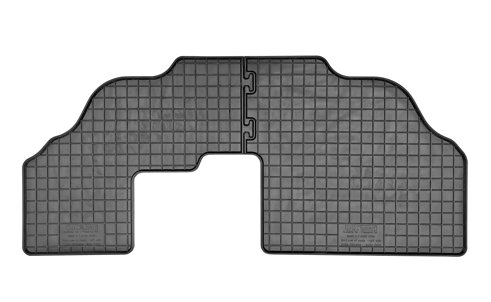 Set covorase auto din cauciuc BMW X7 (G07) 2018- (rand 3); Negre