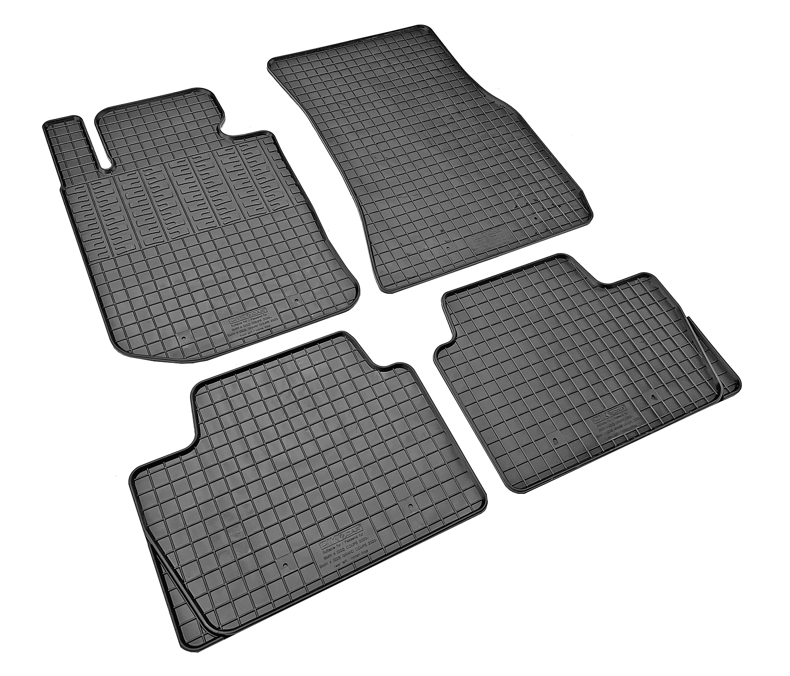 Set covorase auto din cauciuc Bmw Seria 4 [G22 G23 G26] 2020- ; 2 Usi - Coupe, Convertible, 5 Usi - Liftback Gran Coupe; Bmw Seria 3 (4 Usi) (G20-G21) 2018-, Negre
