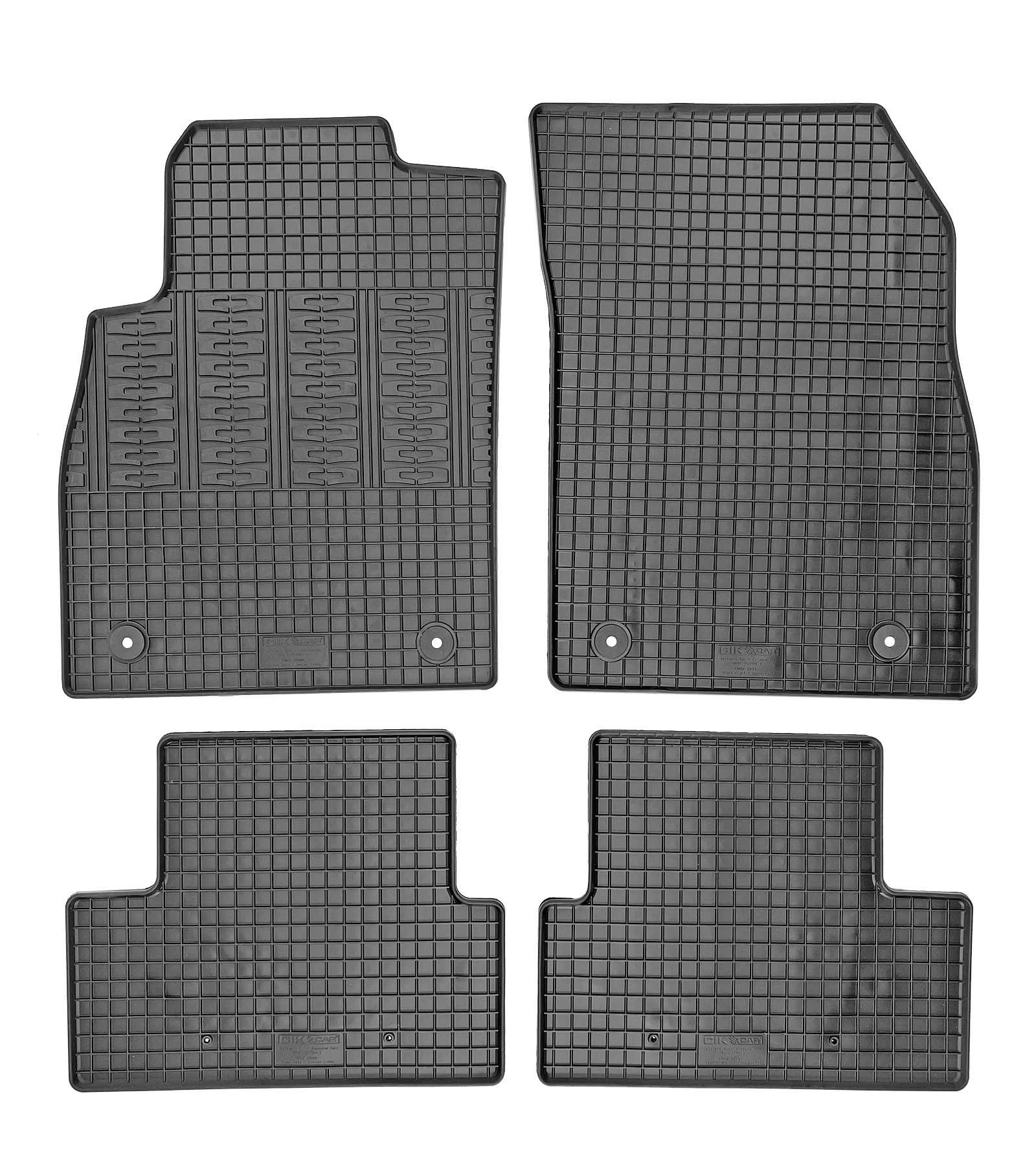Set covorase auto din cauciuc Chevrolet Cruze 2008-; Opel Astra J 2009-, cu sistem fixare, Negre
