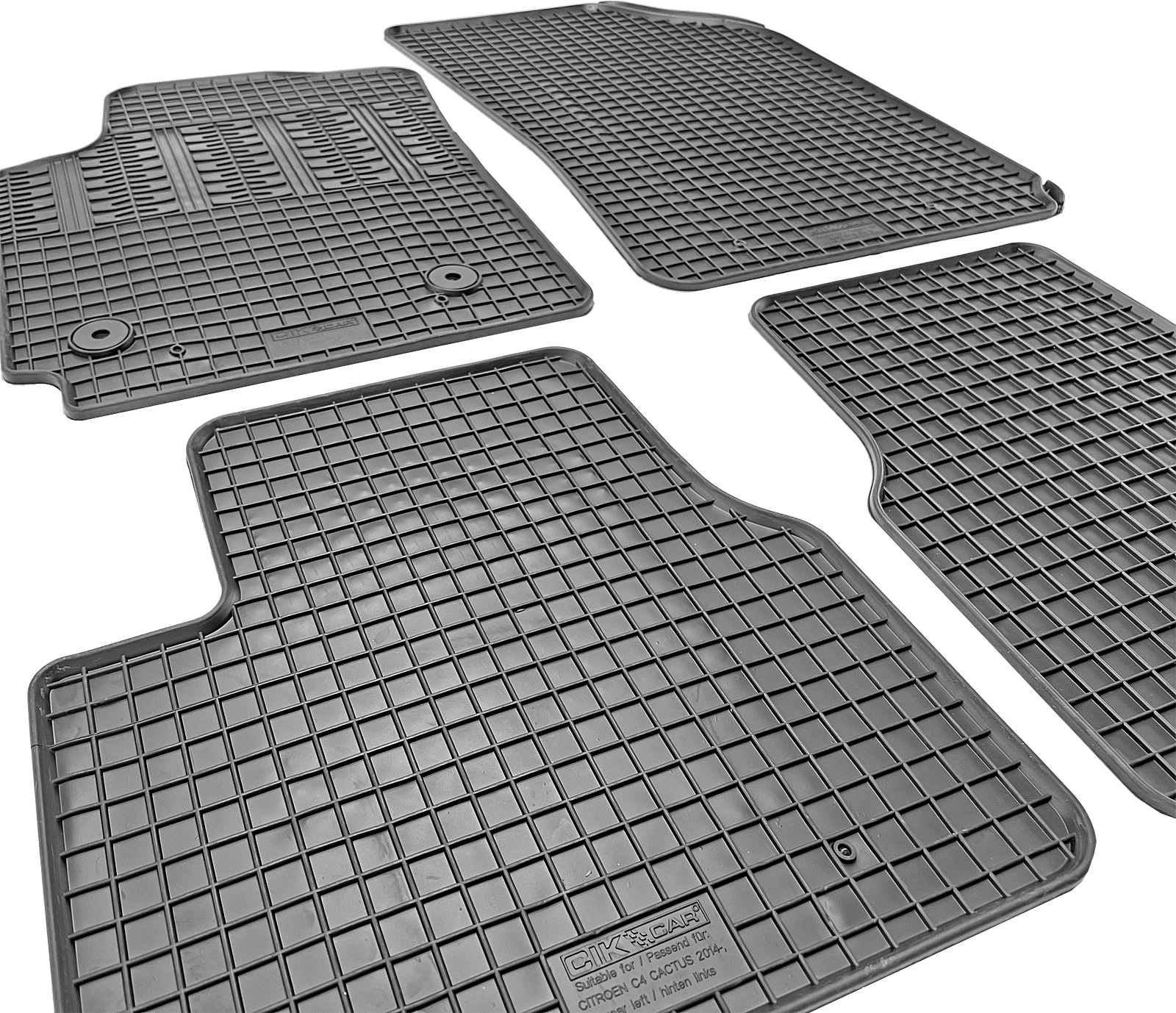 Set covorase auto din cauciuc Citroen C4 Cactus 2014-, Negre