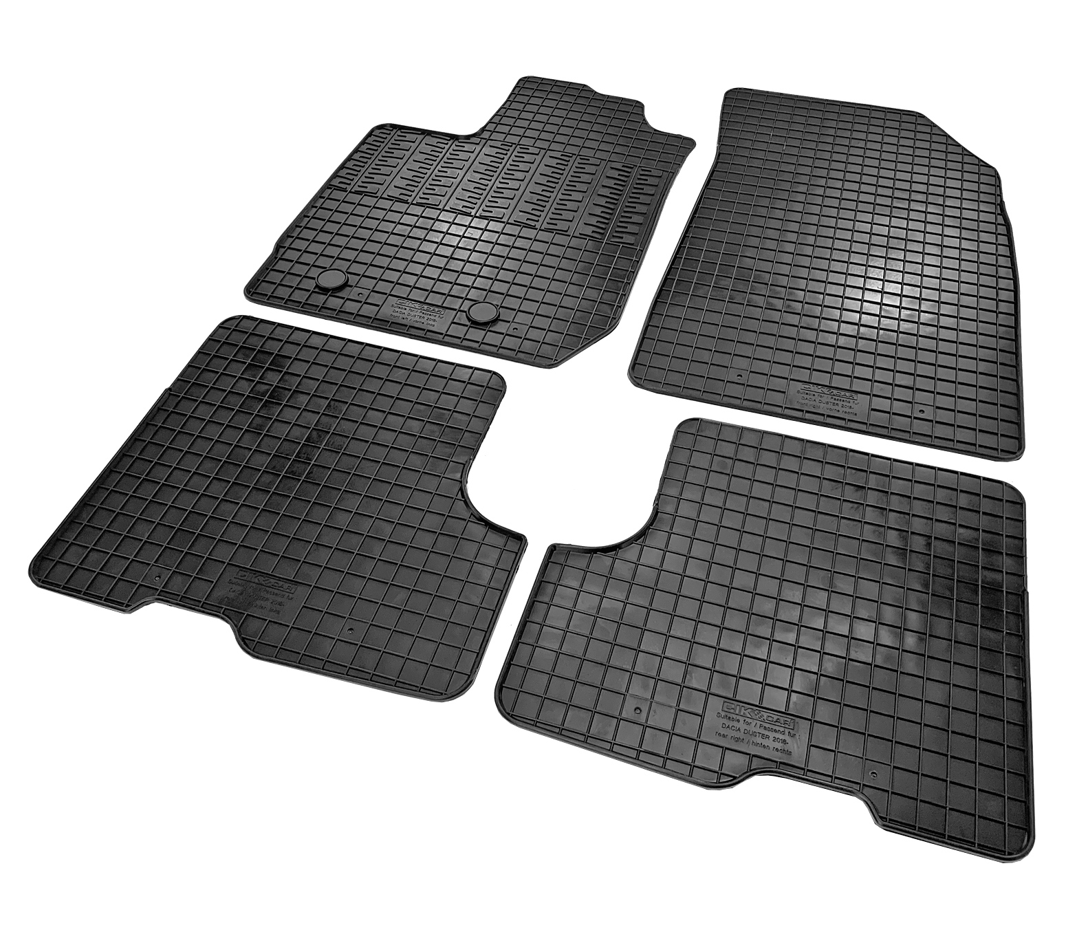 Set covorase auto din cauciuc Dacia Duster 2018-, Negre