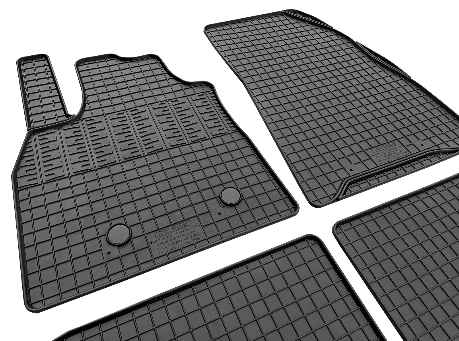 Set covorase auto din cauciuc Dacia Duster 2024- , Full Hybrid, Negre