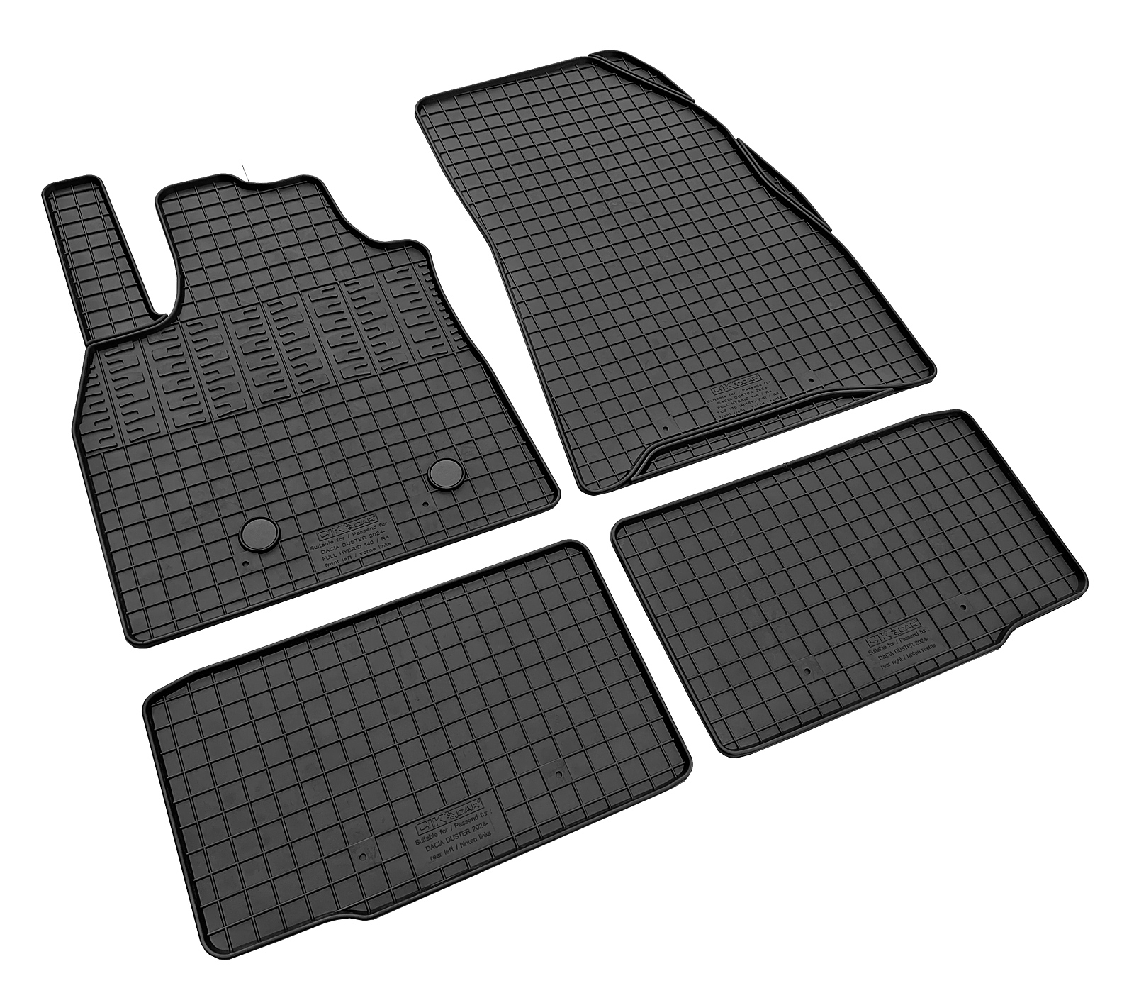 Set covorase auto din cauciuc Dacia Duster 2024- , Full Hybrid, Negre