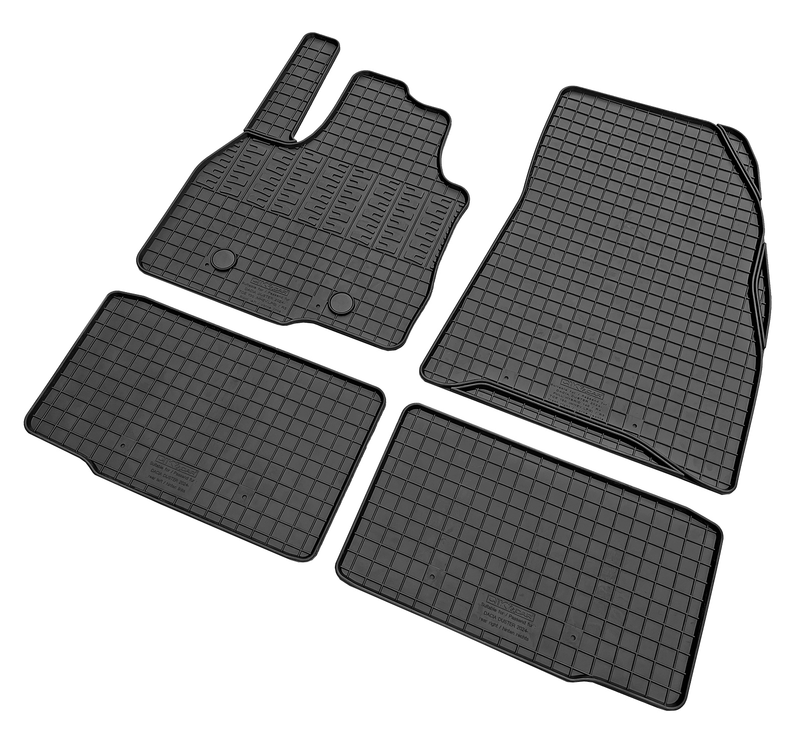 Set covorase auto din cauciuc Dacia Duster 2024- , Mild Hybrid, Negre