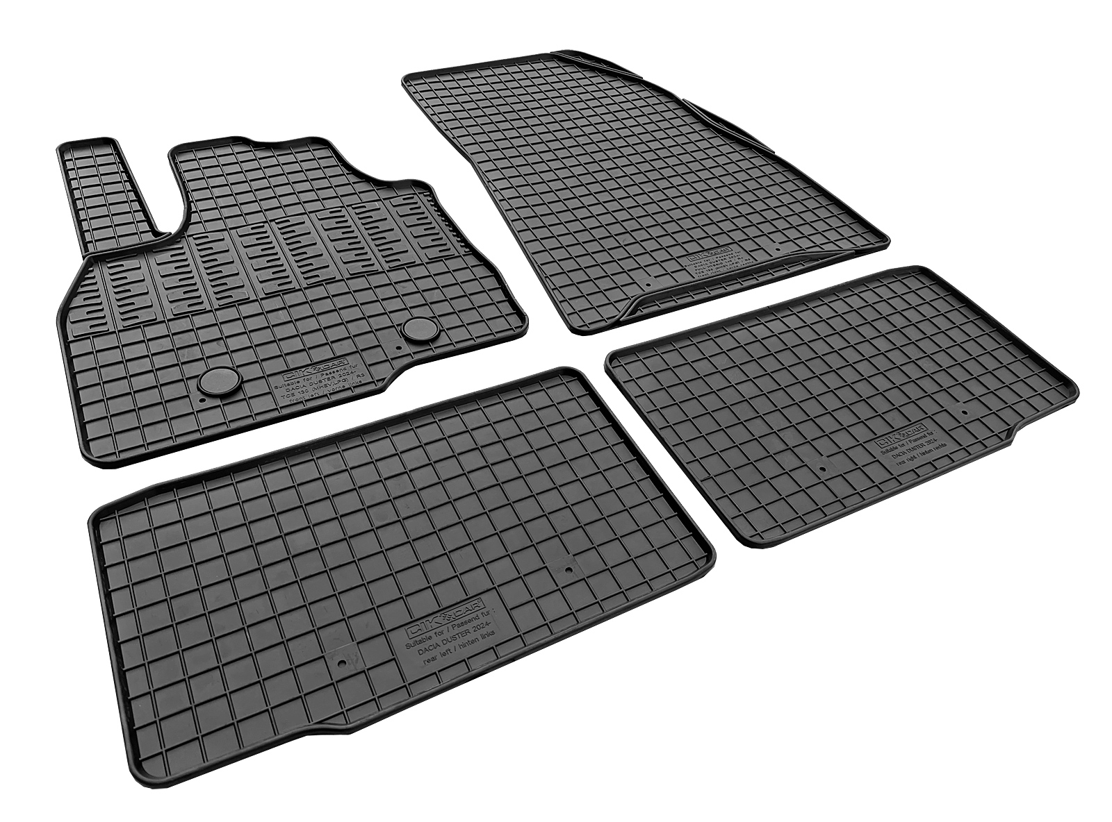 Set covorase auto din cauciuc Dacia Duster 2024- , Mild Hybrid, Negre