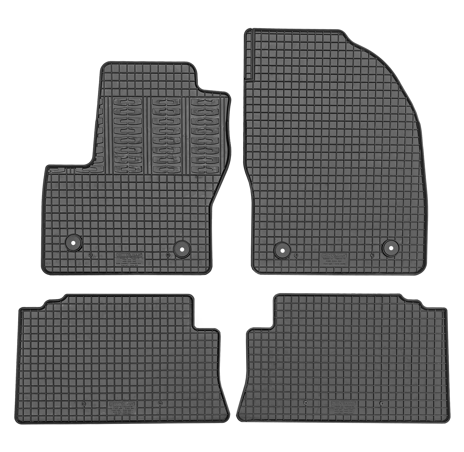 Set covorase auto din cauciuc Ford Kuga 2016-2020, Negre