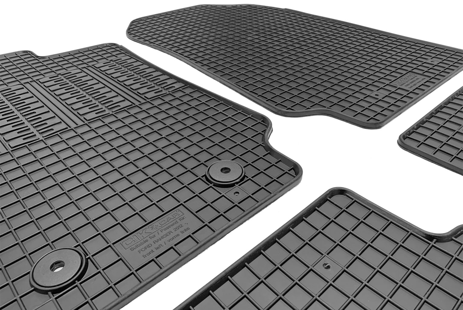 Set covorase auto din cauciuc Ford Ranger 2012-2022; Ranger Raptor 2019-, Negre
