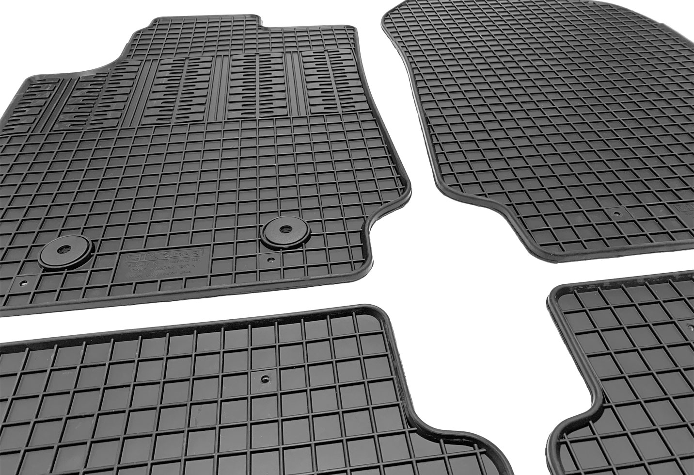 Set covorase auto din cauciuc Ford Ranger 2012-2022; Ranger Raptor 2019-, Negre