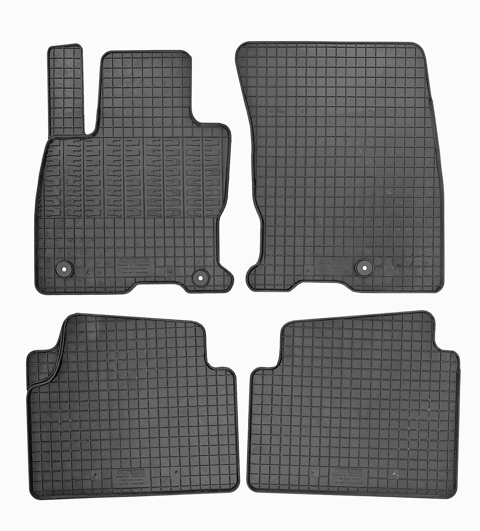Set covorase auto din cauciuc Ford Kuga 3 2019-; Kuga 3 2019-, Hibrid, Negre