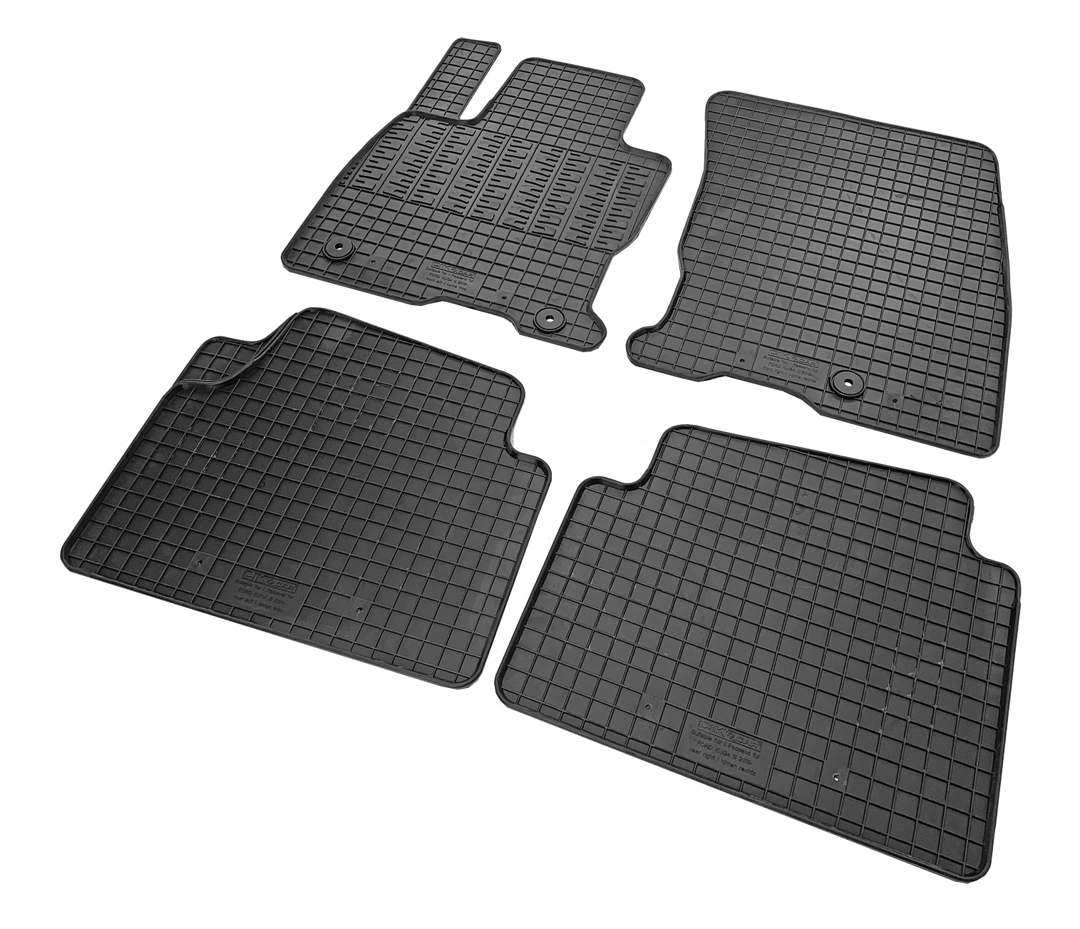 Set covorase auto din cauciuc Ford Kuga 3 2019-; Kuga 3 2019-, Hibrid, Negre