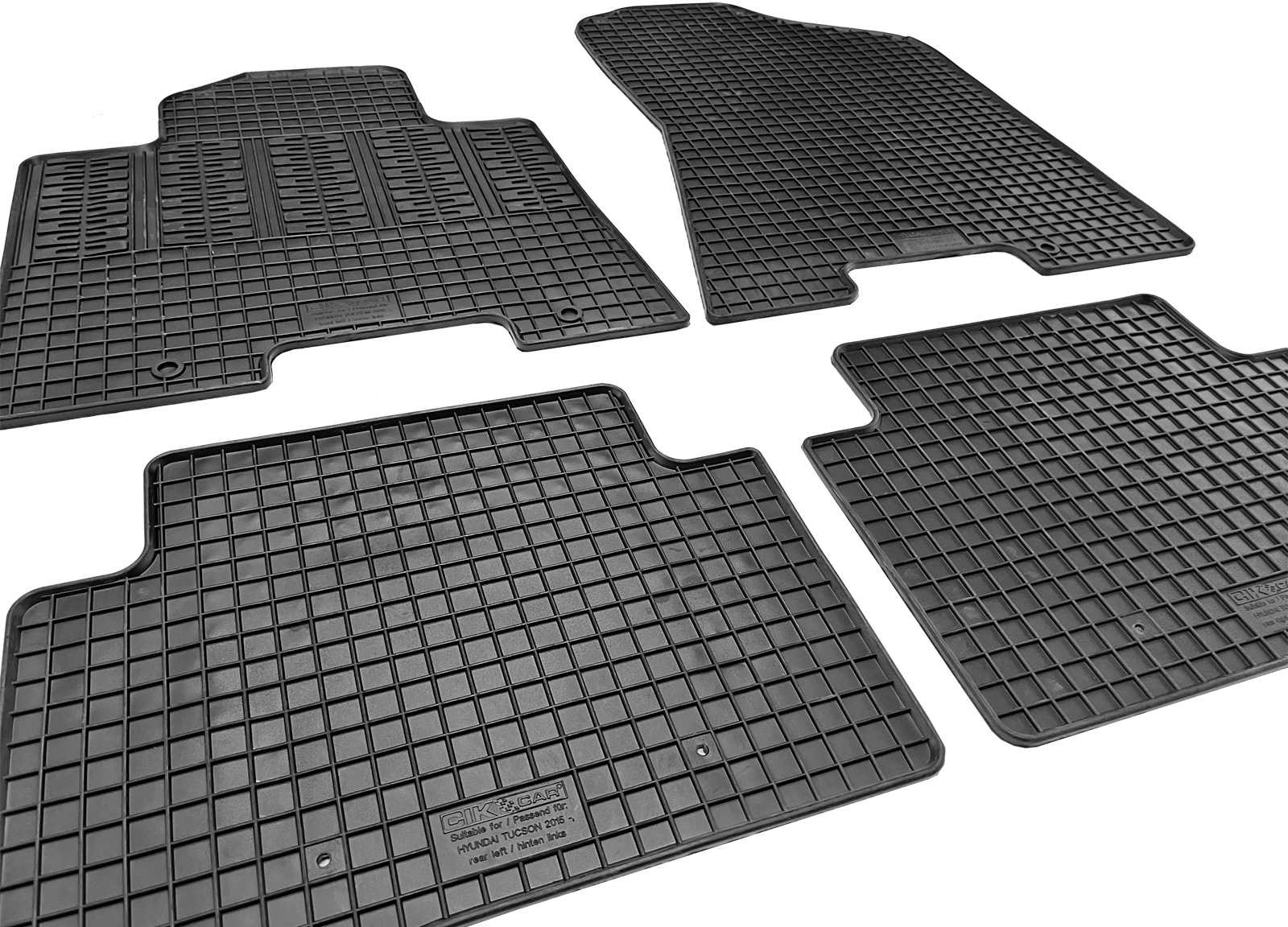 Set covorase auto din cauciuc Hyundai Tucson (TL) 2015-2020, Negre