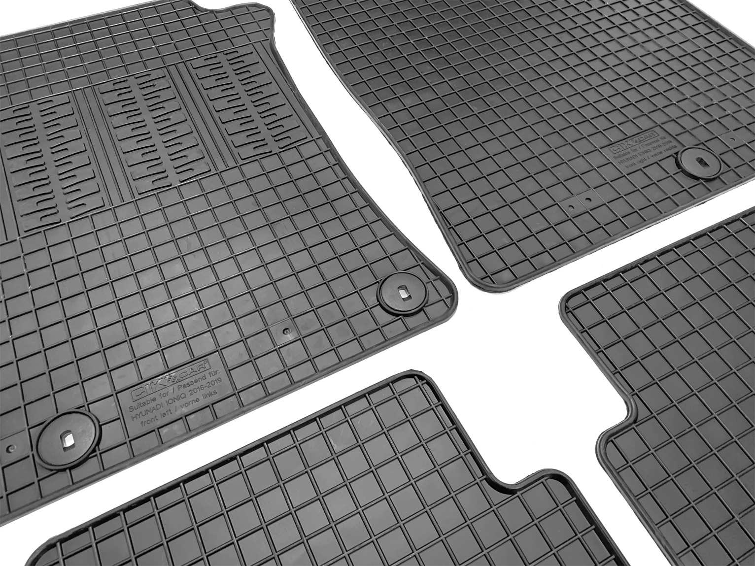 Set covorase auto din cauciuc Hyundai Ioniq (AE) 2016-2019, Negre