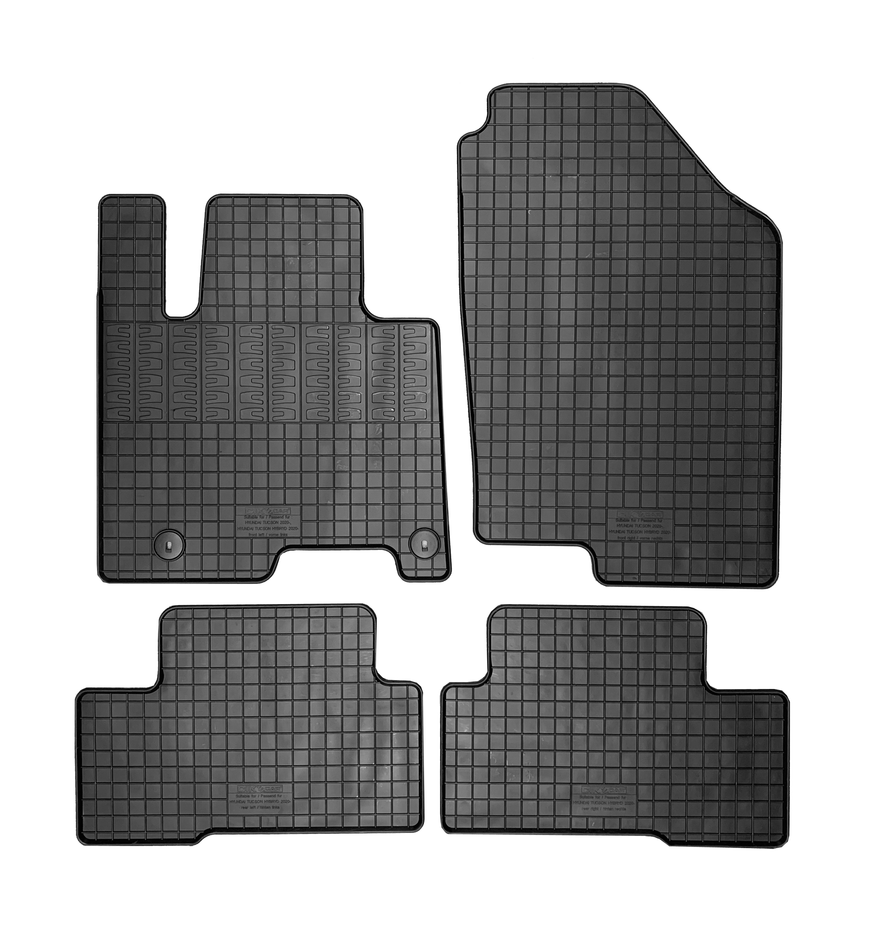 Set covorase auto din cauciuc Hyundai Tucson 2020-, Hybrid, Negre