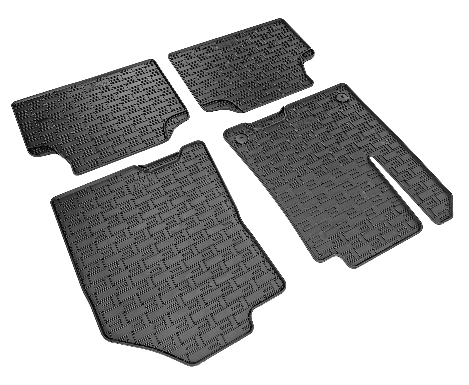 Set covorase auto din cauciuc Hyundai E-Kona 2019-, Hybrid; Kia E-Niro 2019-; Kia E-Soul 2021-, Negre