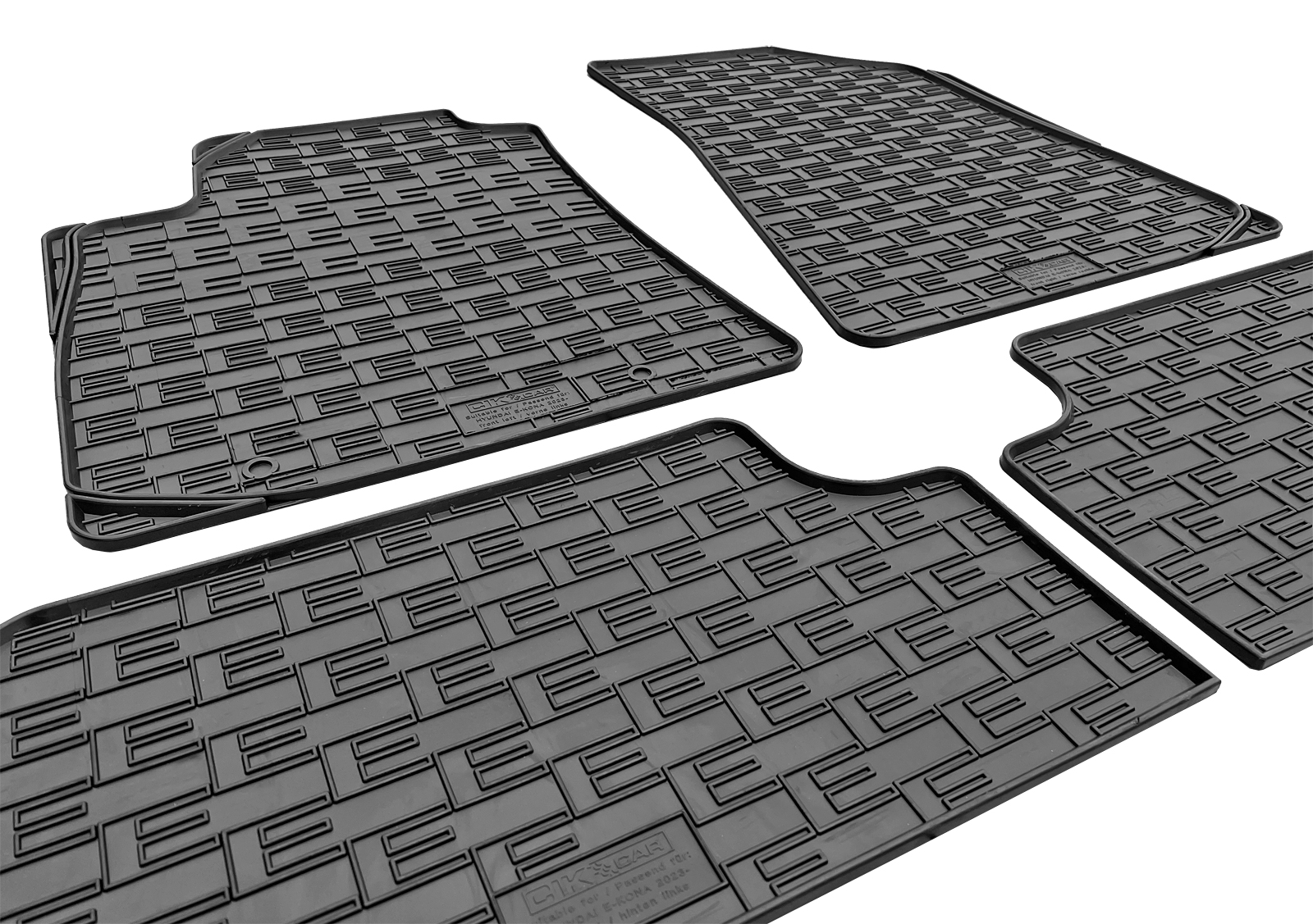 Set covorase auto din cauciuc Hyundai E-Kona 2 2023-, Negre