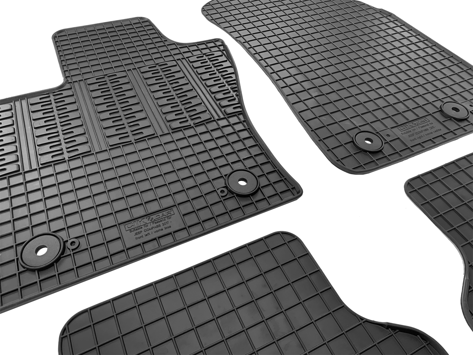 Set covorase auto din cauciuc Jeep Compass (MP) 2017-, Negre