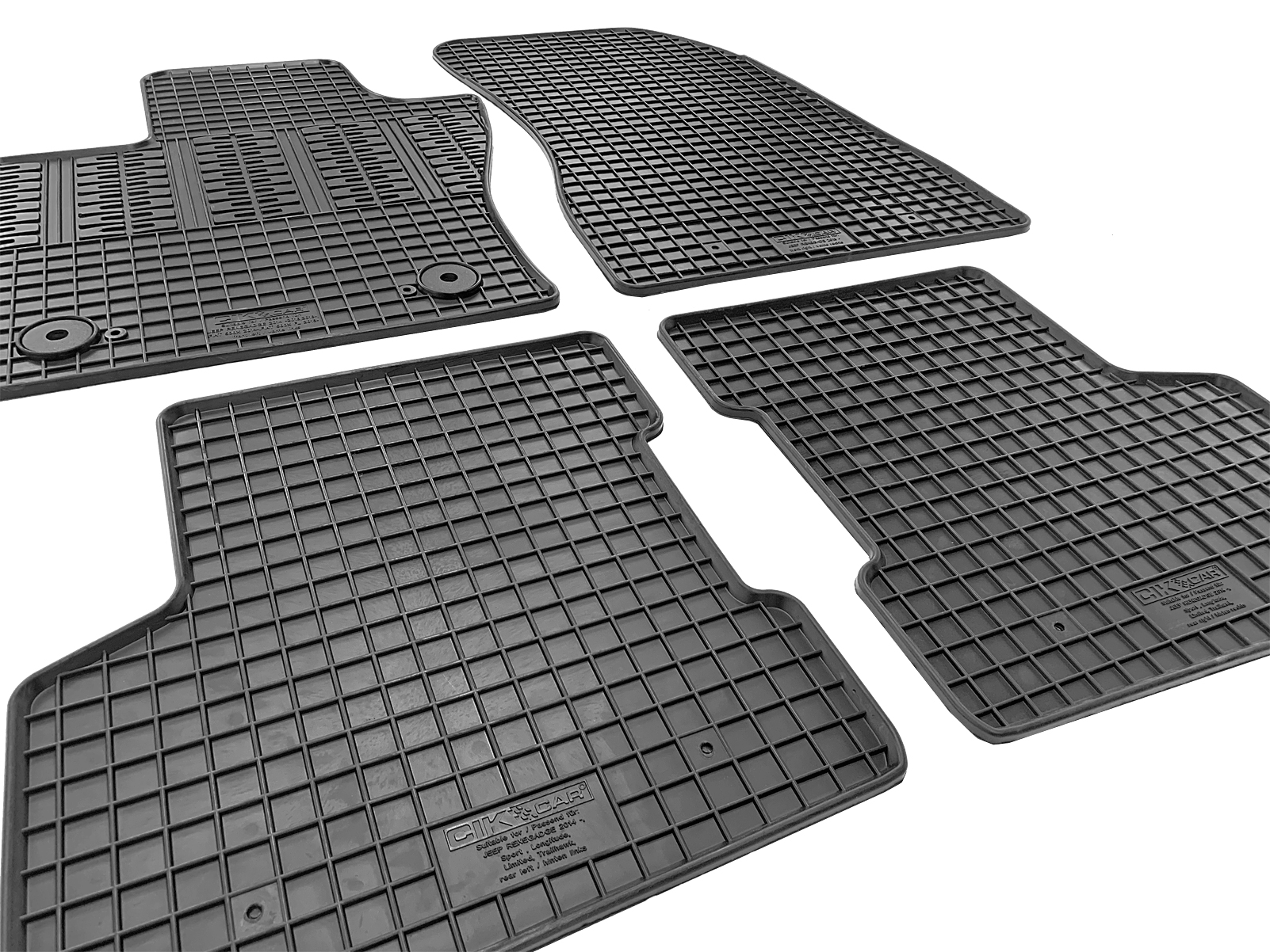 Set covorase auto din cauciuc Jeep Renegade (BU) 2018-, Negre
