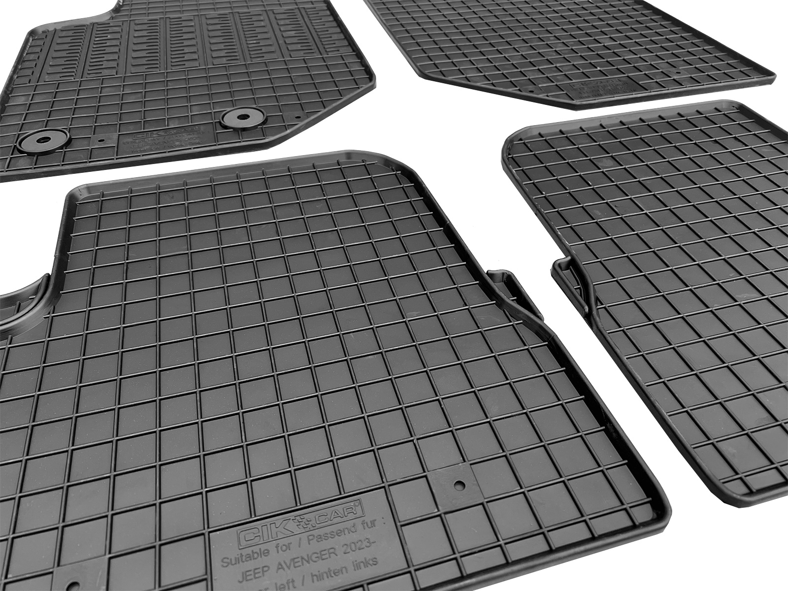 Set covorase auto din cauciuc Jeep Avenger 2023- ; Fiat 600 2023-, Benzina, Negre