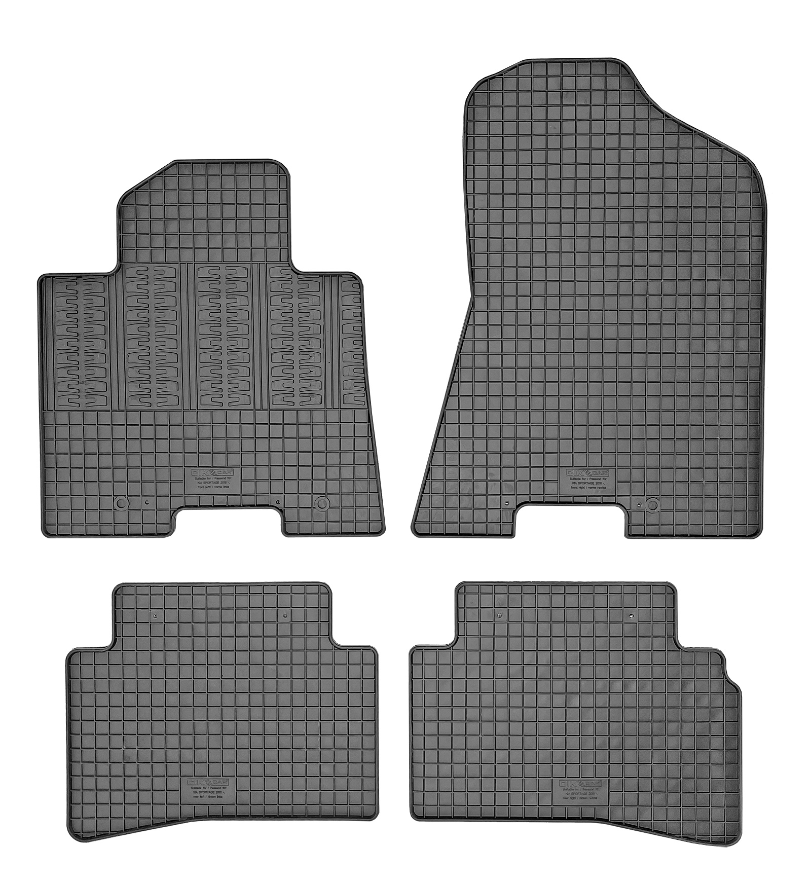 Set covorase auto din cauciuc Kia Sportage 2015-2021, Negre