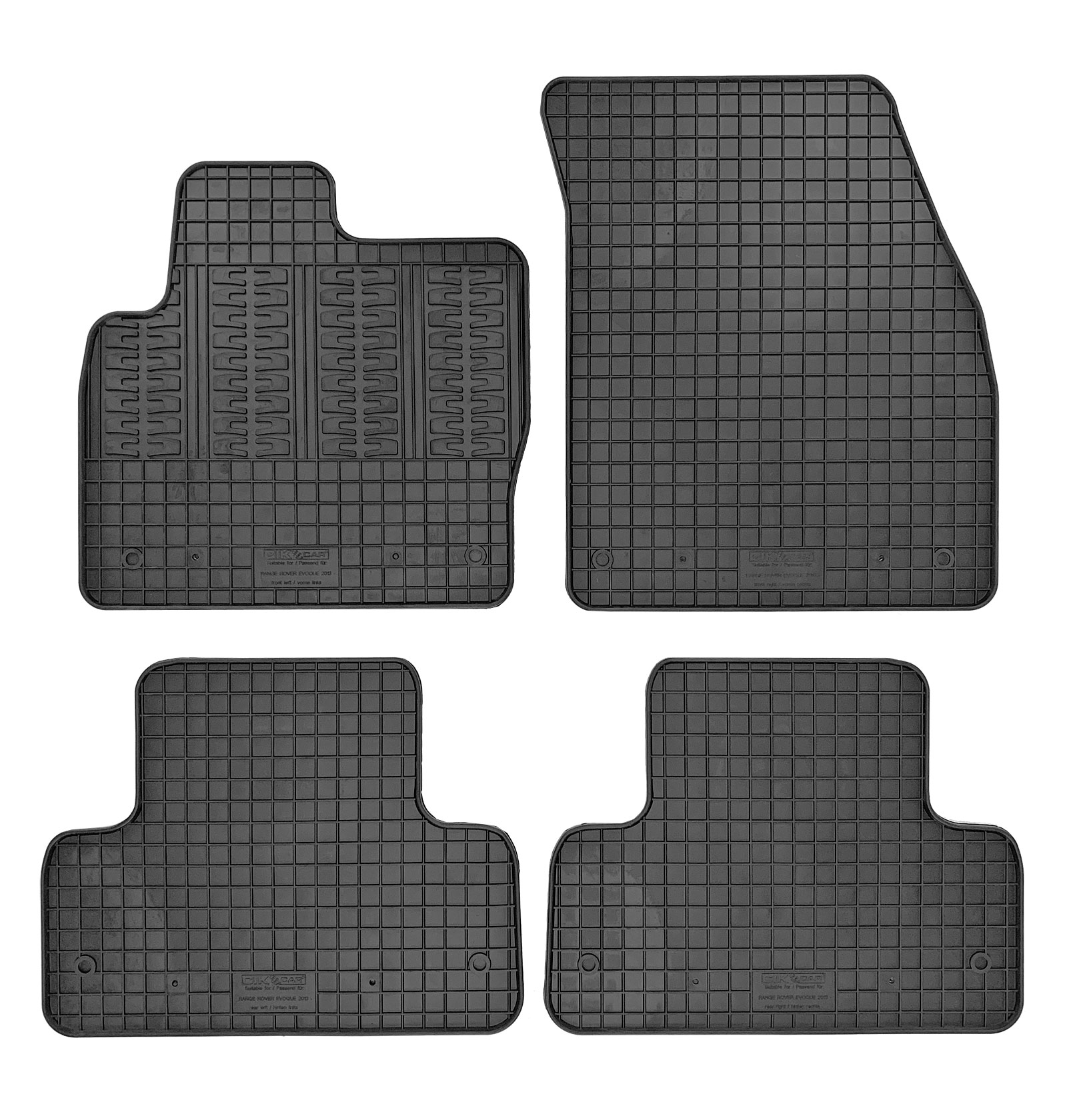 Set covorase auto din cauciuc Land Rover - Range Rover Evoque 2013-2019, Negre