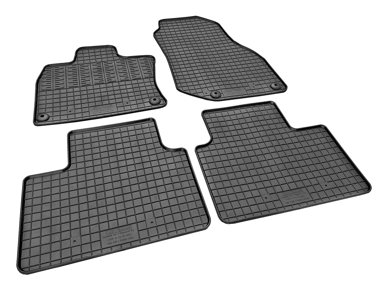 Set covorase auto din cauciuc Lynk & CO 01 2021-, Negre