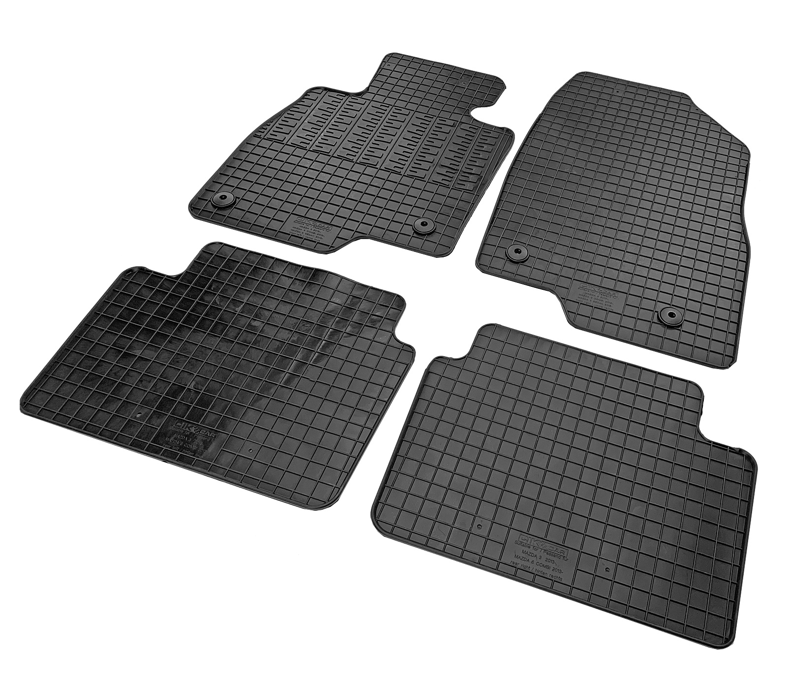 Set covorase auto din cauciuc Mazda 3 (BM) 2013-2019; Mazda 6 (GJ) Combi 2013-2024 , Negre