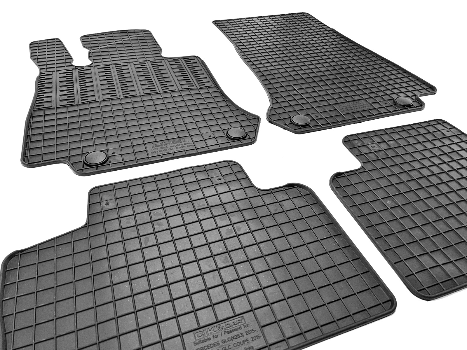 Set covorase auto din cauciuc Mercedes Clasa GLC (X253) SUV/ GLC Coupe (C253 ) 2015-2022, Negre