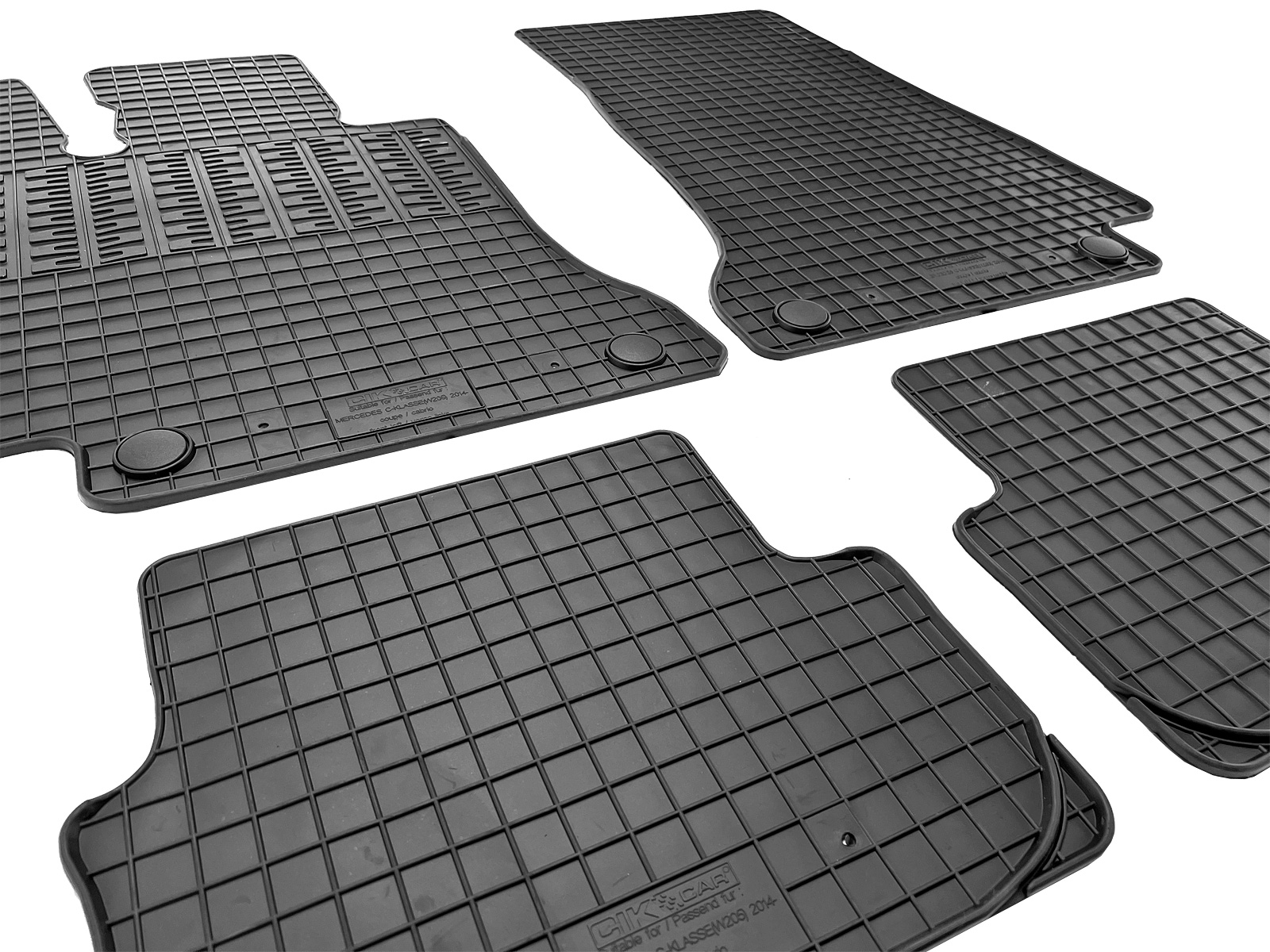 Set covorase auto din cauciuc Mercedes Clasa C (W205) Coupe, Cabrio, 2015-2021, Negre