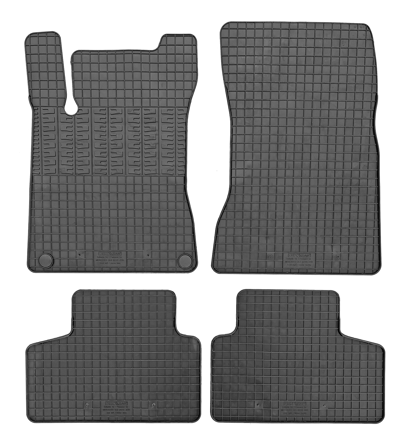 Set covorase auto din cauciuc Mercedes Clasa GLB (X247) 2019-, SUV,, Negre