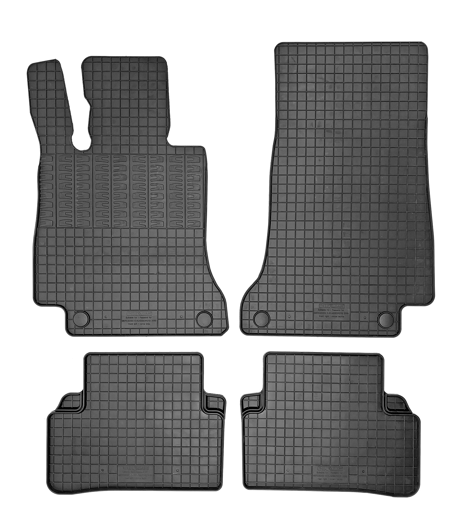Set covorase auto din cauciuc Mercedes Clasa E (W213) 2016-2024, 4 Usi, , Negre