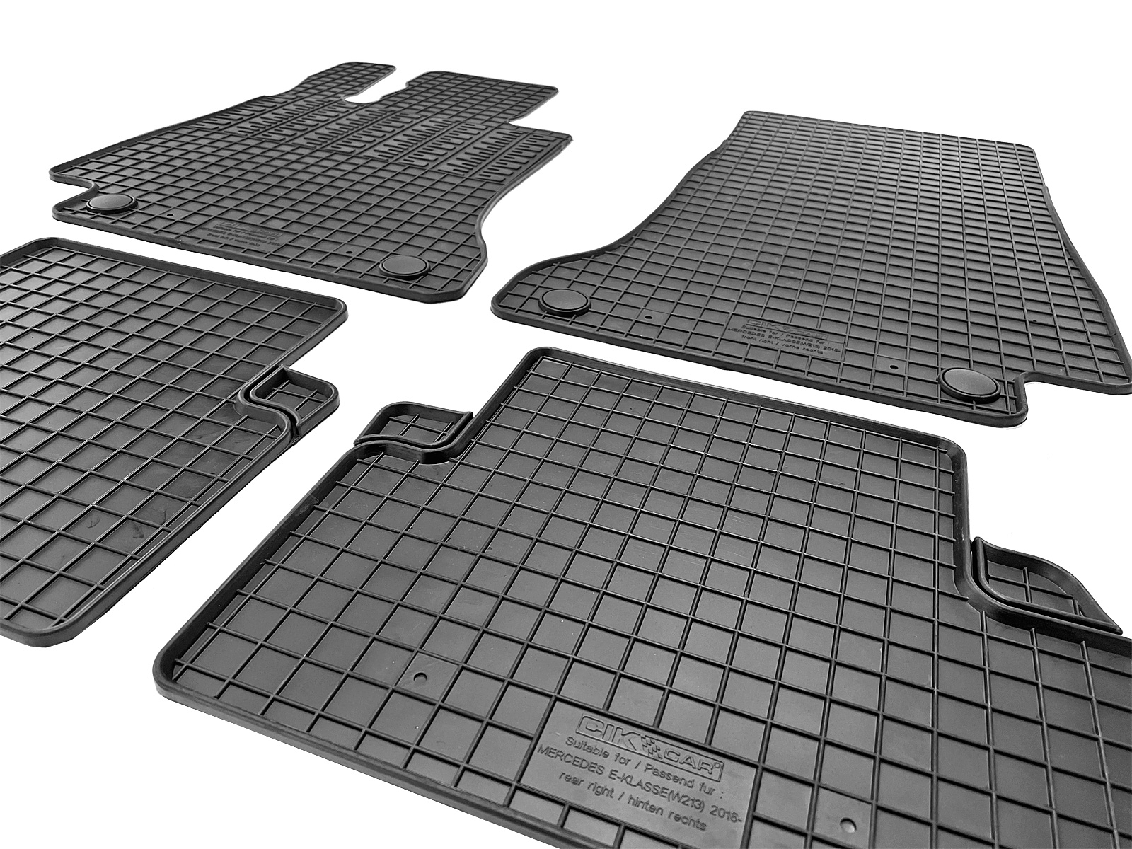 Set covorase auto din cauciuc Mercedes Clasa E (W213) 2016-2024, 4 Usi, , Negre