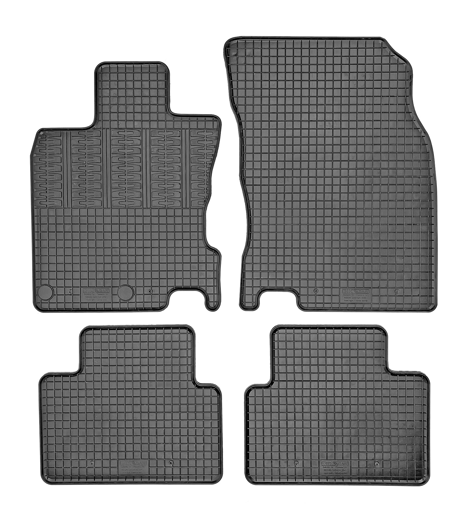 Set covorase auto din cauciuc Nissan Qashqai (J11) 2014-2021, Negre