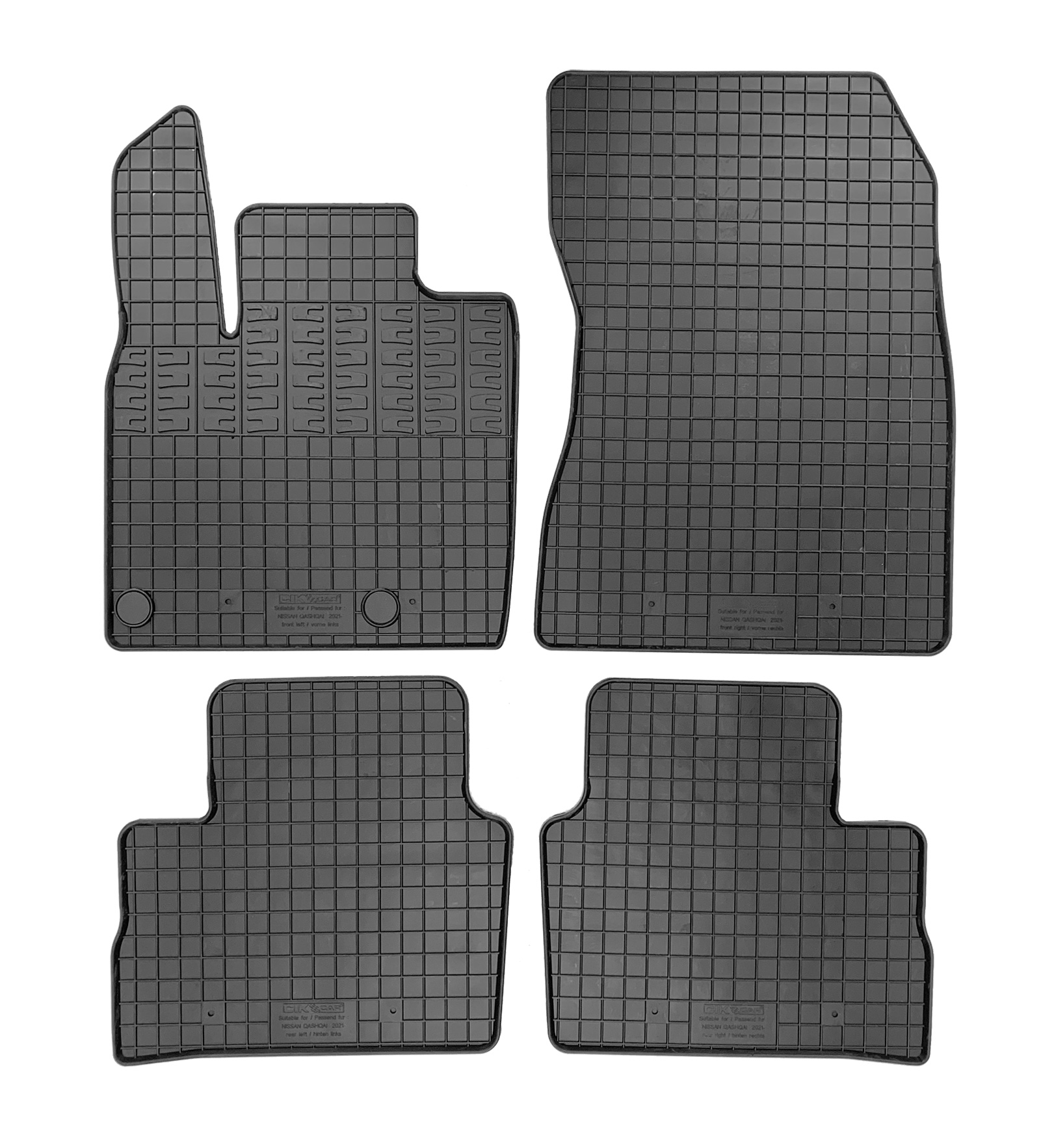 Set covorase auto din cauciuc Nissan Qashqai (J12) 2020-, Negre