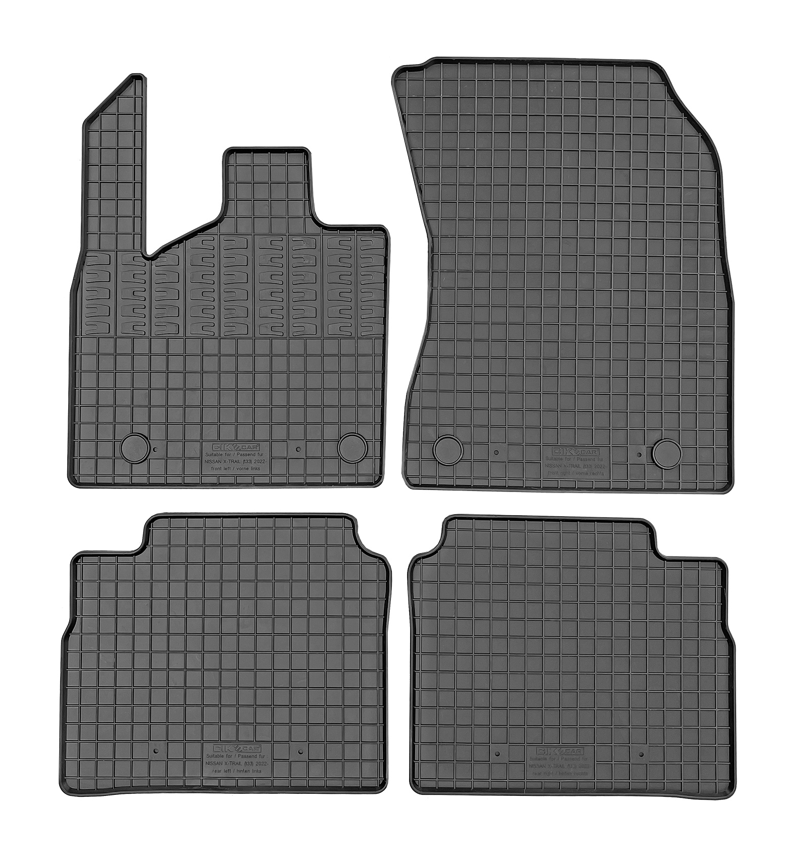 Set covorase auto din cauciuc Nissan X-Trail (T33) 2022-, E-Power, Negre