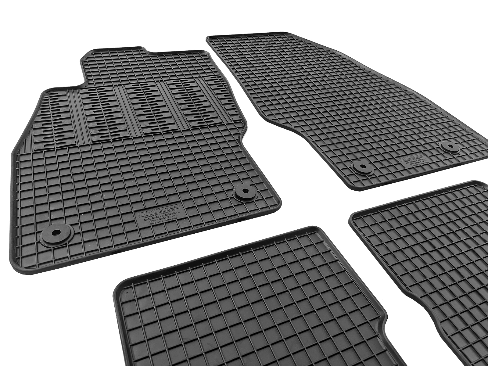 Set covorase auto din cauciuc Opel Corsa D (S07) 2006-2015; Opel Corsa E 2014-2019, Negre