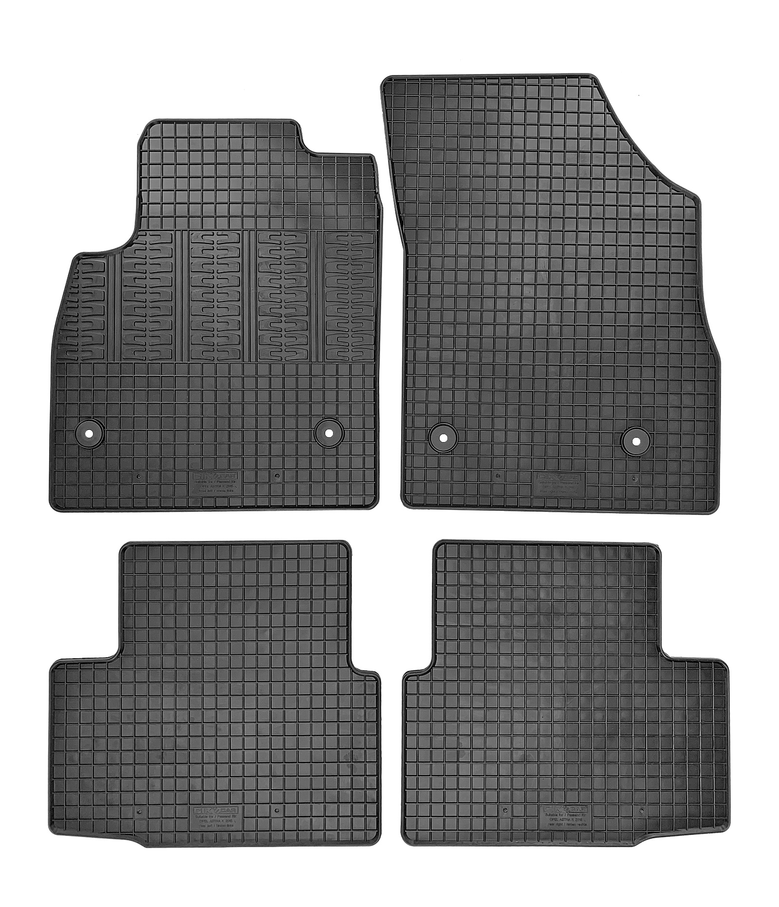 Set covorase auto din cauciuc Opel Astra K 2015-2022, Negre